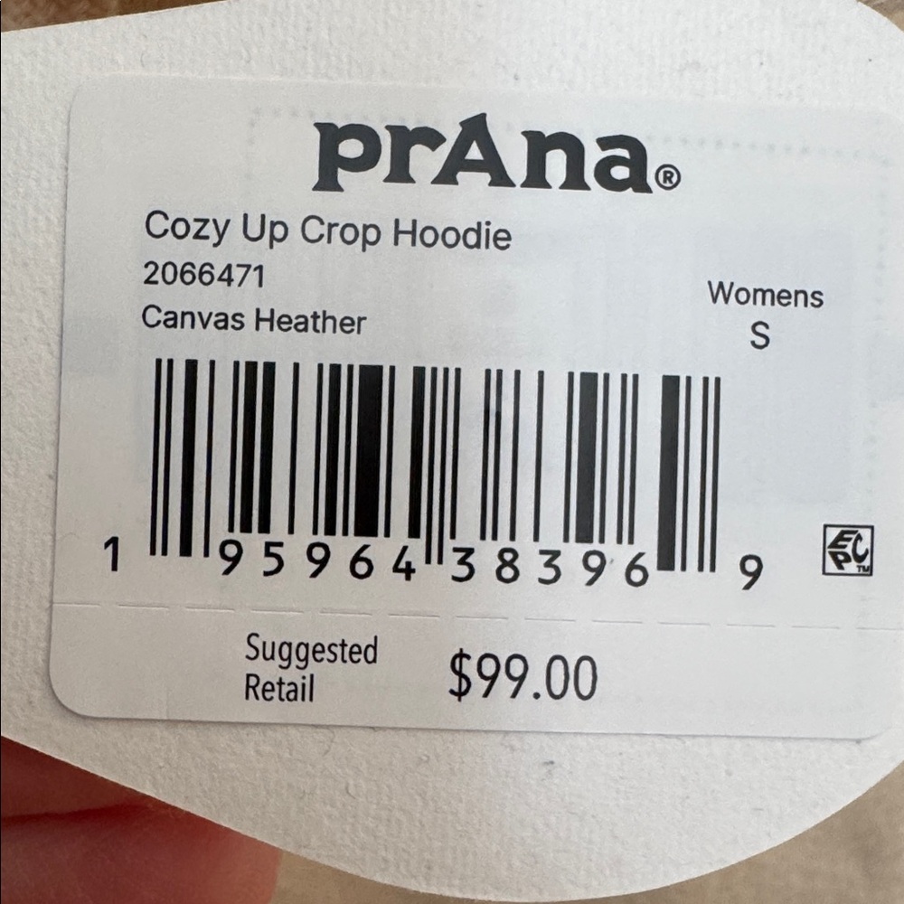 Prana Cozy Up Crop Hoodie NWT - Picture 4 of 4